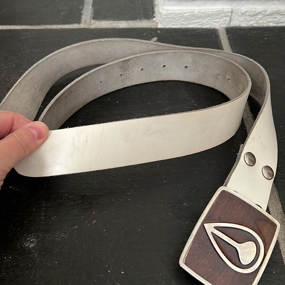 Nixon leather cream belt size L unisex - Picture 5 of 14